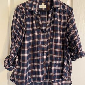 Ann Taylor LOFT softened linen button up